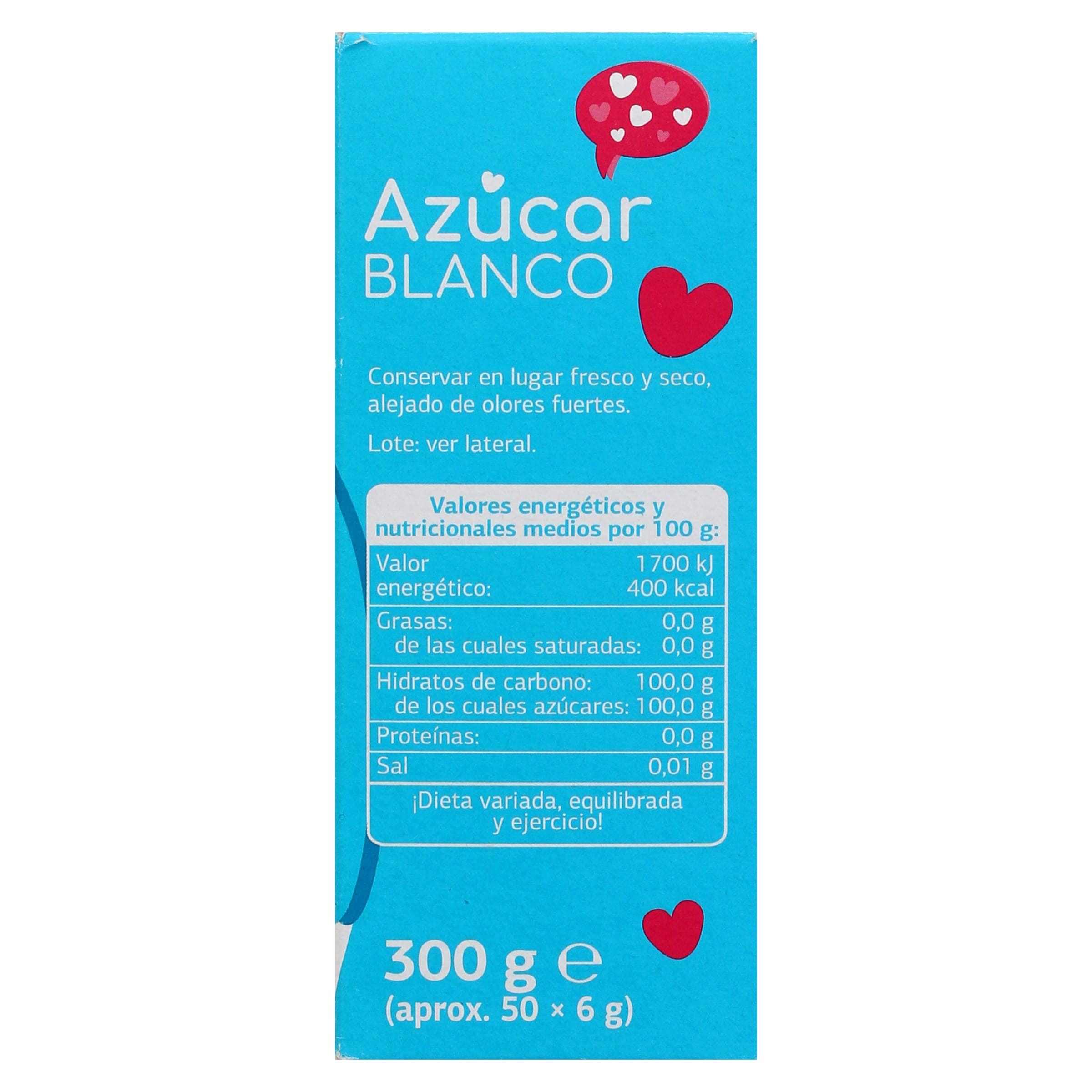 Azúcar blanco en sobres Dia 300 g