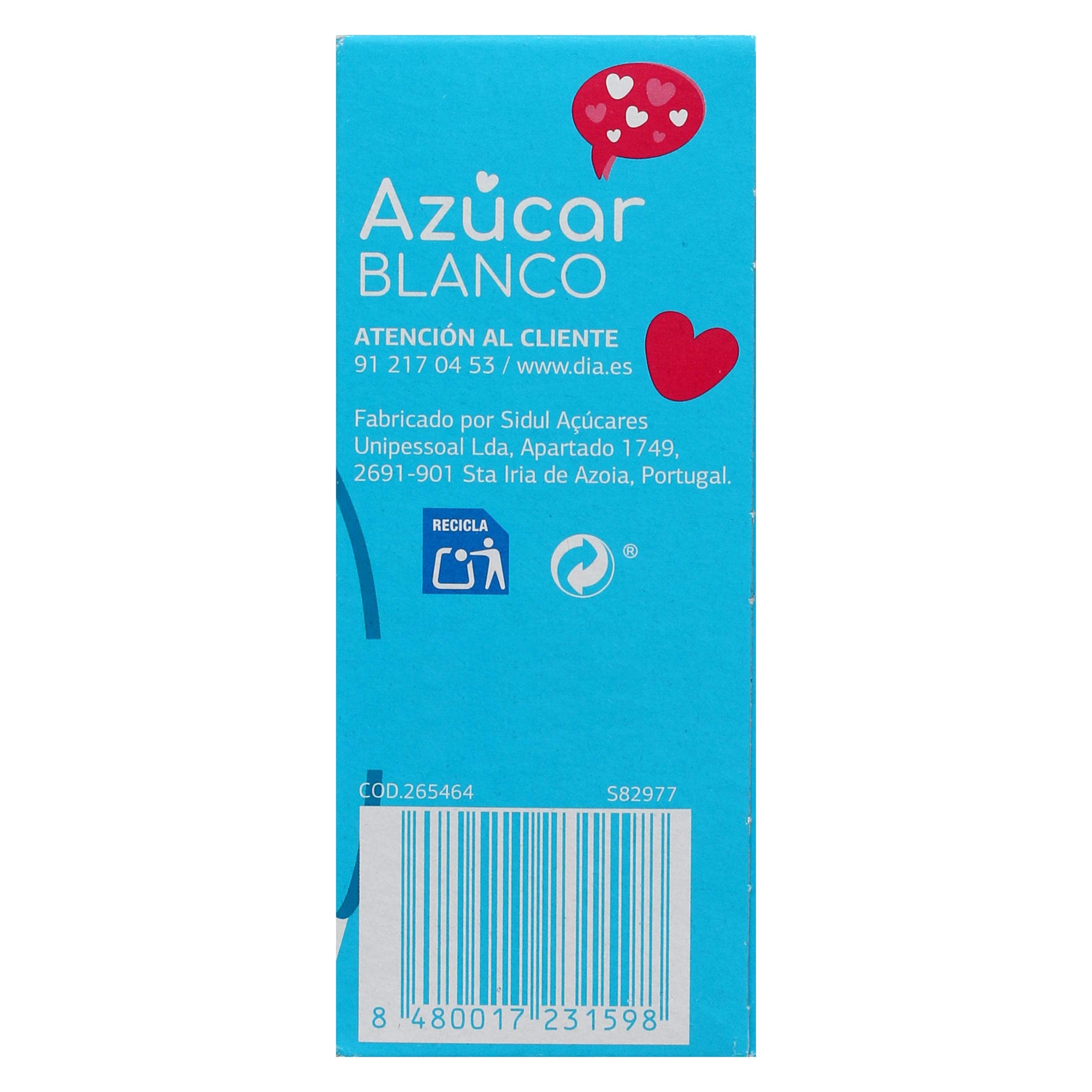 Azúcar blanco en sobres Dia 300 g