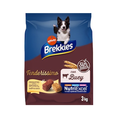 Alimento para perros tenderissimo con buey Brekkies Tenderissimo bolsa 3 Kg-0
