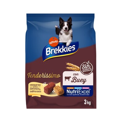 Alimento para perros tenderissimo con buey Brekkies Tenderissimo bolsa 3 Kg-0 Alimento para perros tenderissimo con buey Brekkies Tenderissimo bolsa 3 Kg-0