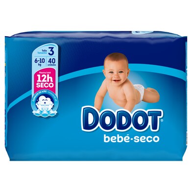 Pañales 6-10 kgs talla 3 Dodot bolsa 40 unidades-0