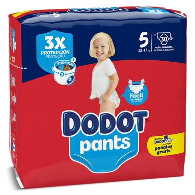 Pañales 12-17 kg talla 5 Dodot bolsa 30 unidades-0 Pañales 12-17 kg talla 5 Dodot bolsa 30 unidades-0