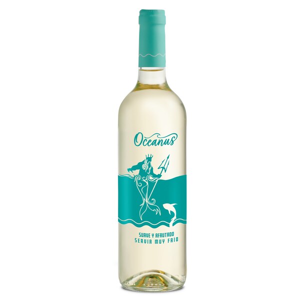 Vino Blanco Suave y Afrutado Oceanus Botella 75 Cl.