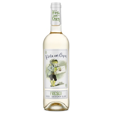 Vino blanco viura-sauvignon Pinta en Copas botella 75 cl-0
