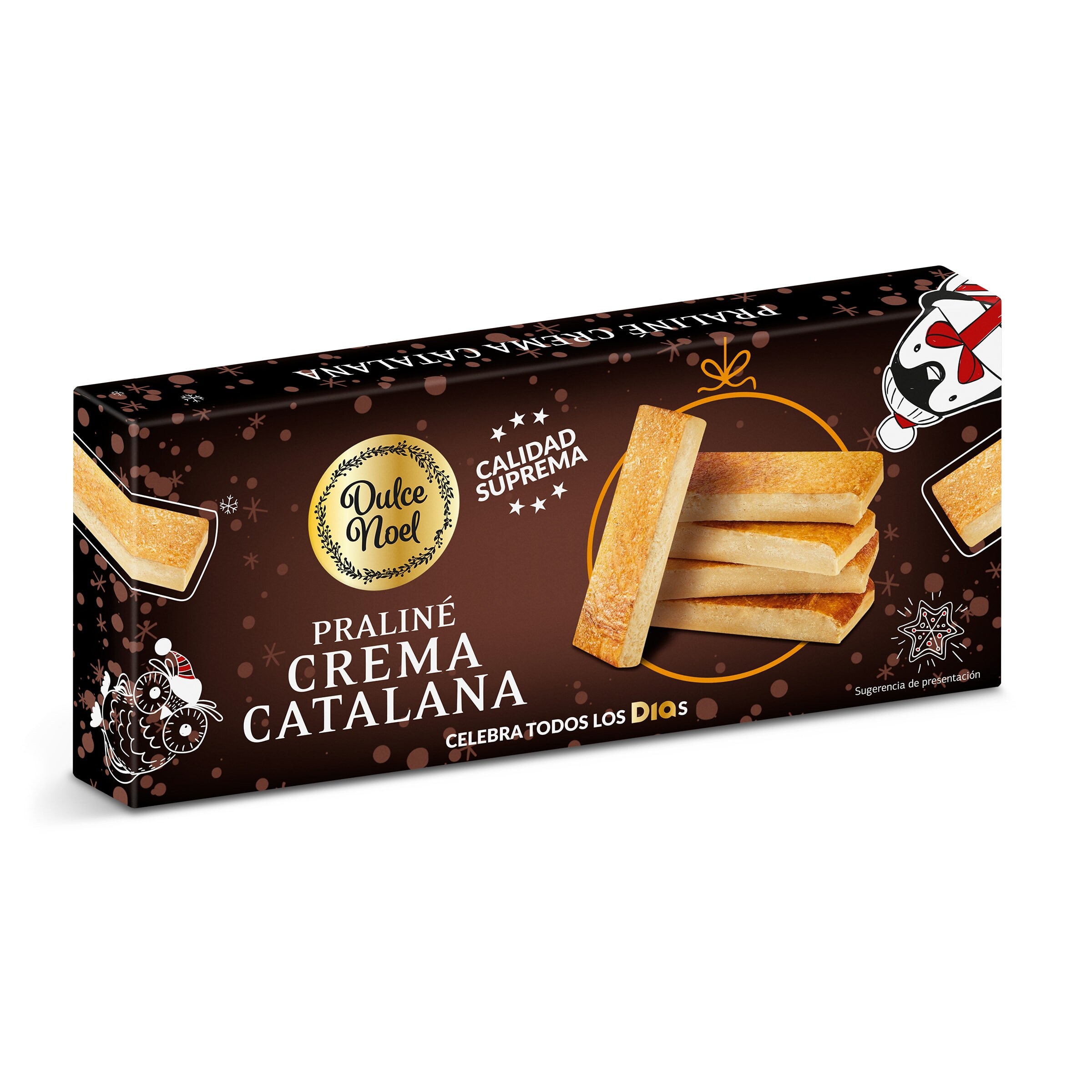 Turrón praliné de crema catalana Dulce Noel Dia caja 150 g