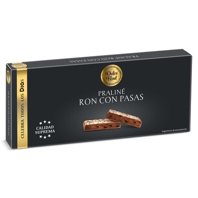 Turrón praliné de ron con pasas Dulce Noel Dia caja 150 g-0