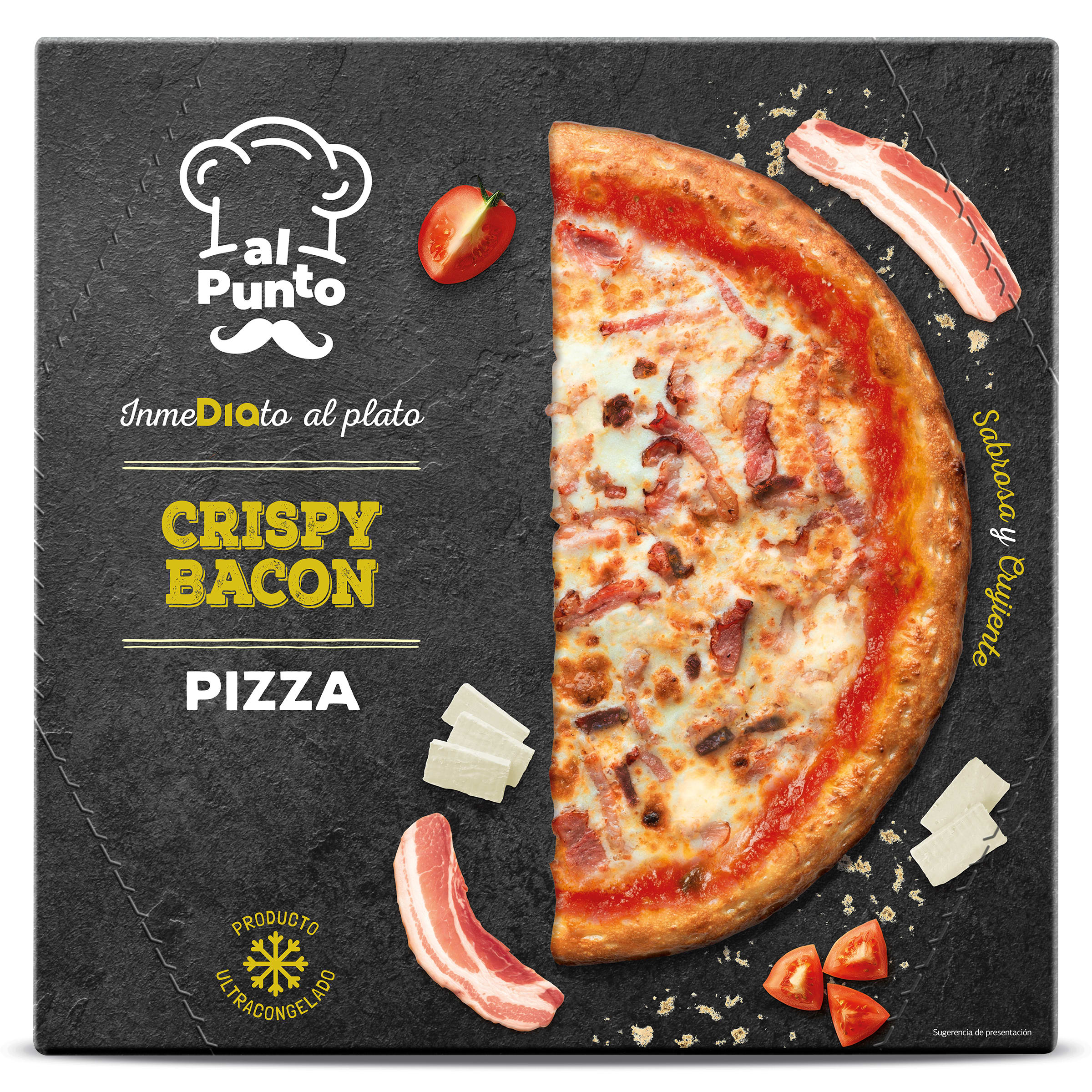 Pizza crispy bacon Dia Al Punto 450 g