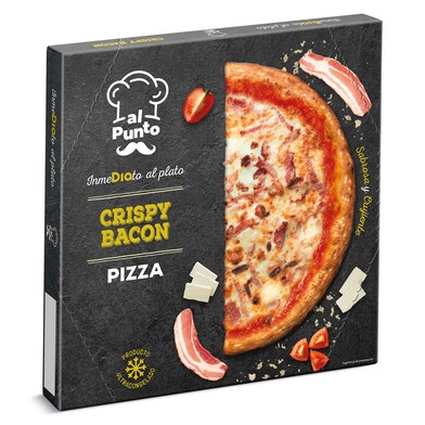 Pizza crispy bacon Al Punto Dia caja 450 g-0 Pizza crispy bacon Al Punto Dia caja 450 g-0