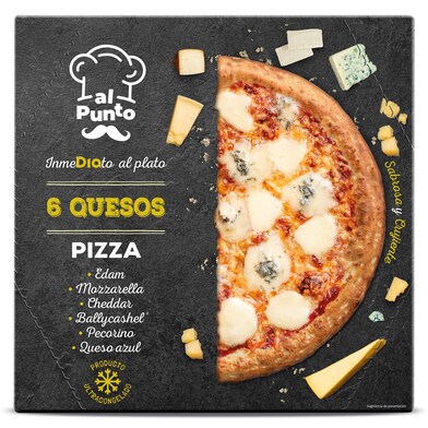 Pizza 6 quesos Al Punto caja 470 g-1 Pizza 6 quesos Al Punto caja 470 g-1