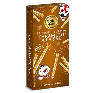 Palitos de turrón caramelo a la sal Dulce Noel Dia caja 140 g-0