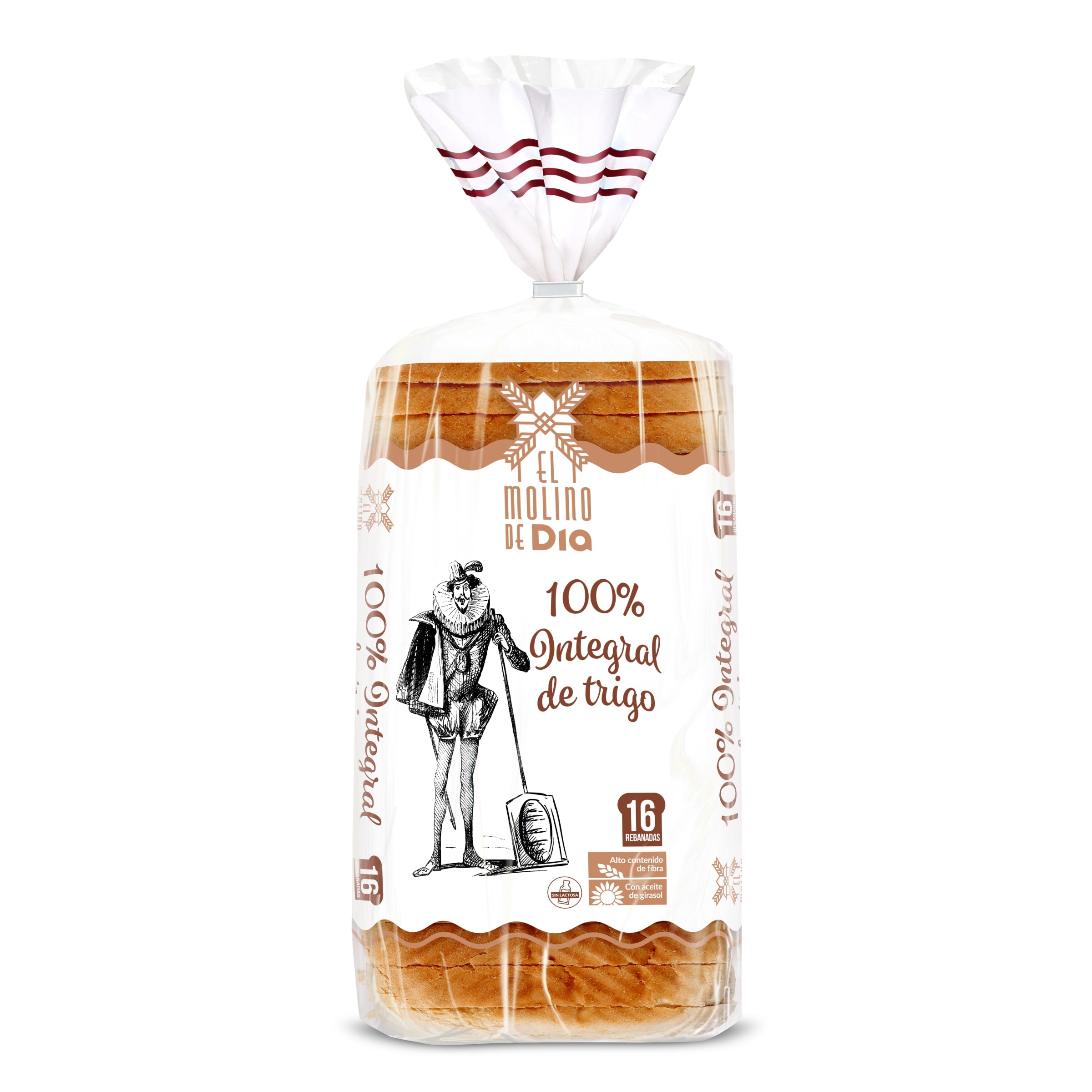 Pan de molde 100% integral El molino de Dia bolsa 460 g - Supermercados DIA