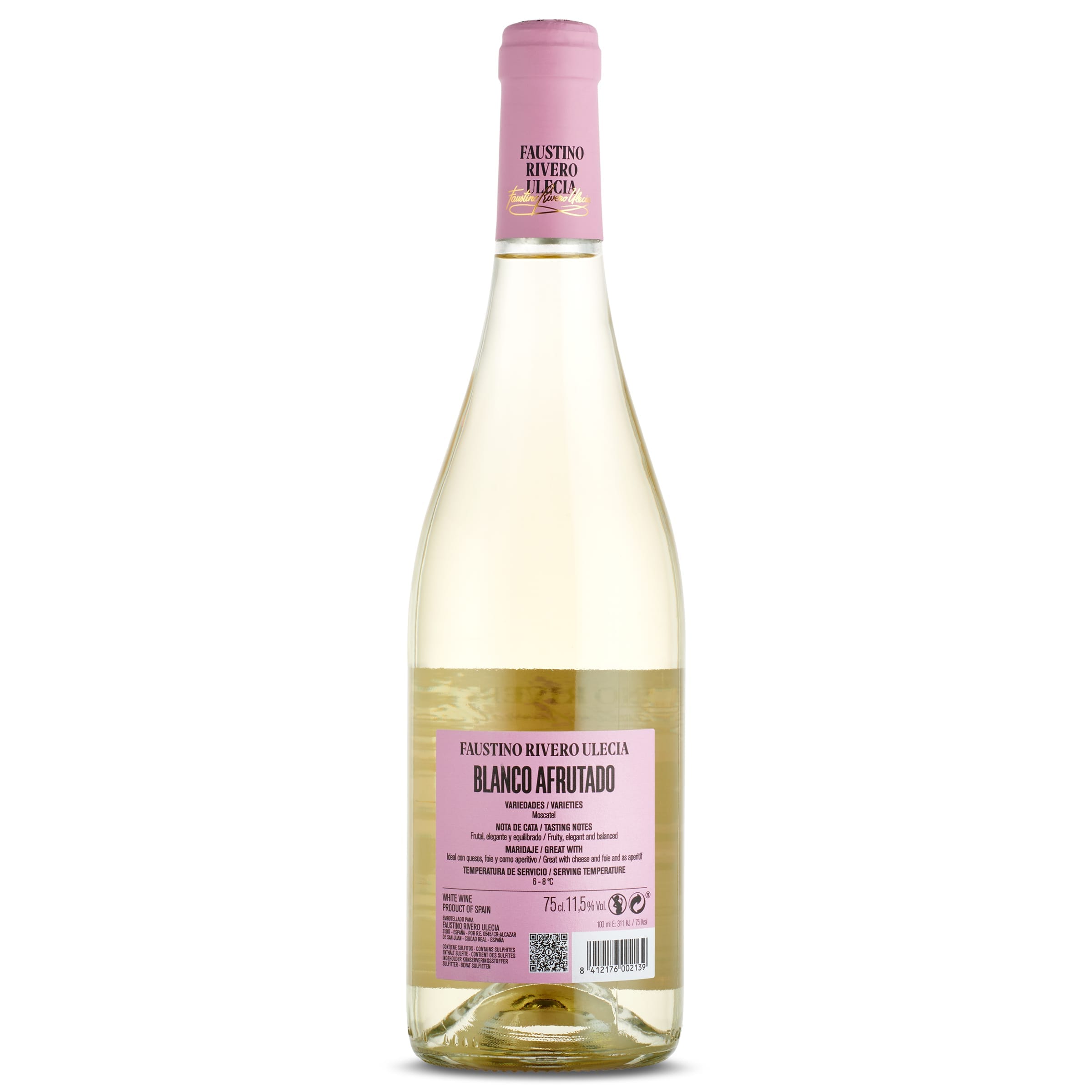 Vino blanco afrutado Faustino Rivero 75 cl