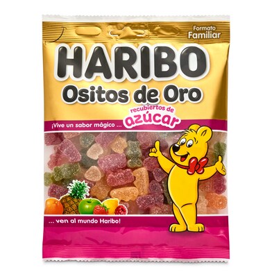 Golosinas ositos de oro recubiertos de azúcar Haribo bolsa 250 g-0