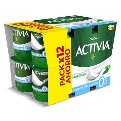 Bífidus natural desnatado edulcorado Activia pack 12 x 120 g-0 Bífidus natural desnatado edulcorado Activia pack 12 x 120 g-0