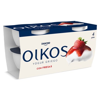 Yogur griego con fresas Oikos pack 4 x 110 g-0