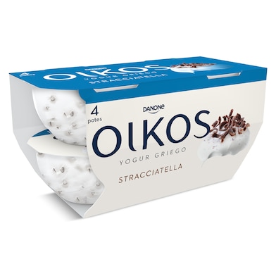 Yogur griego stracciatella Oikos pack 4 x 110 g-0