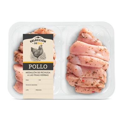 Medallón de pollo finas hierbas bandeja 450 g aprox.-1 Medallón de pollo finas hierbas bandeja 450 g aprox.-1