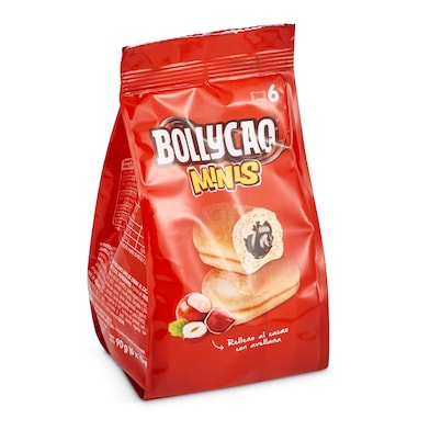 Mini bollos rellenos de cacao Bollycao bolsa 90 g-0