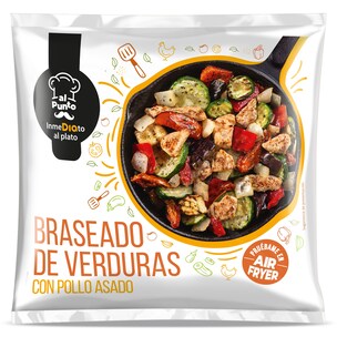 braseado de verduras con pollo asado 400 g