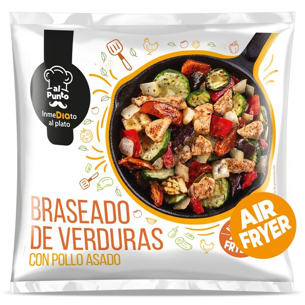 Braseado de Verduras Pollo Asado Dia Al Punto 400 Gr.