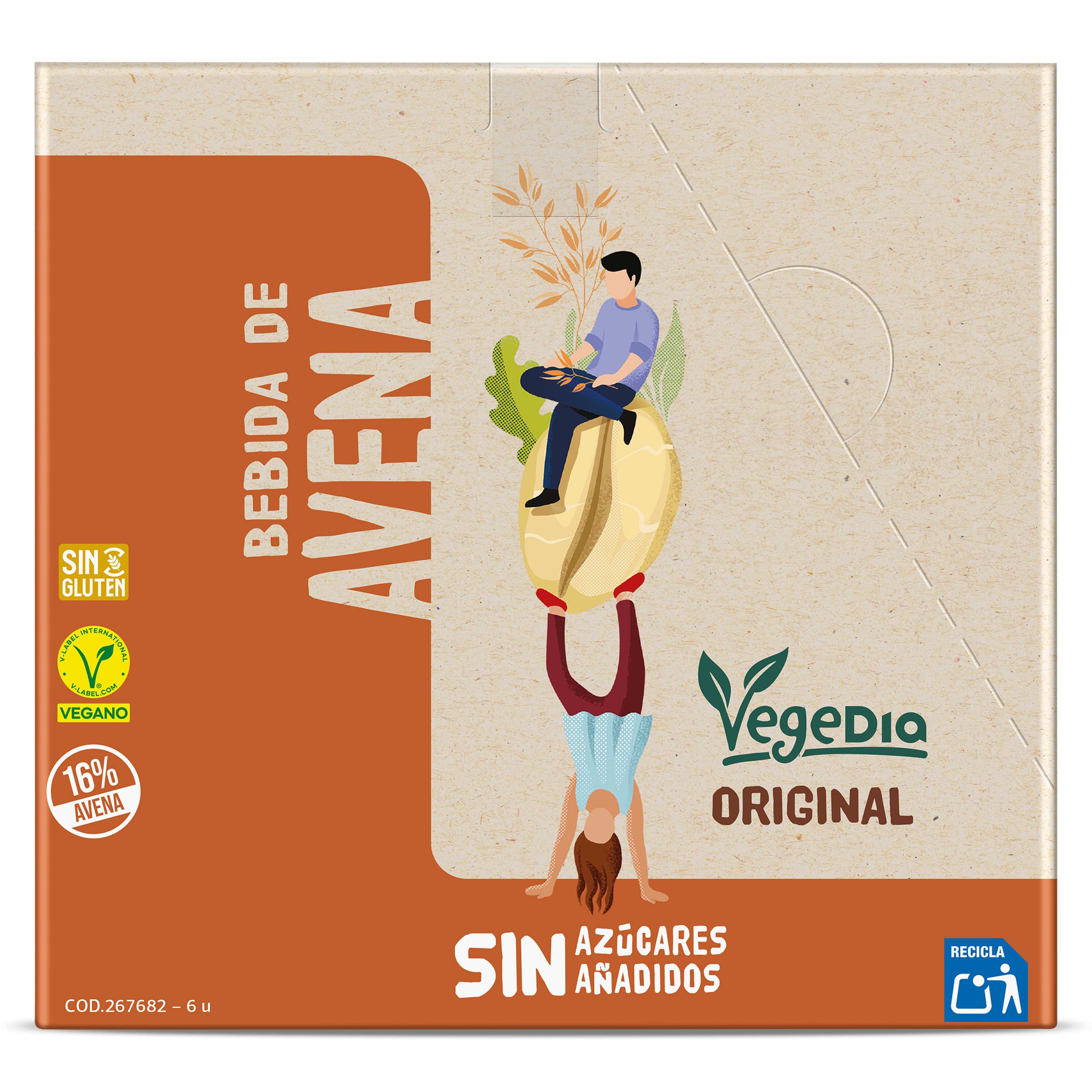 Bebida de avena Dia Vegedia pack 6 x 1 L