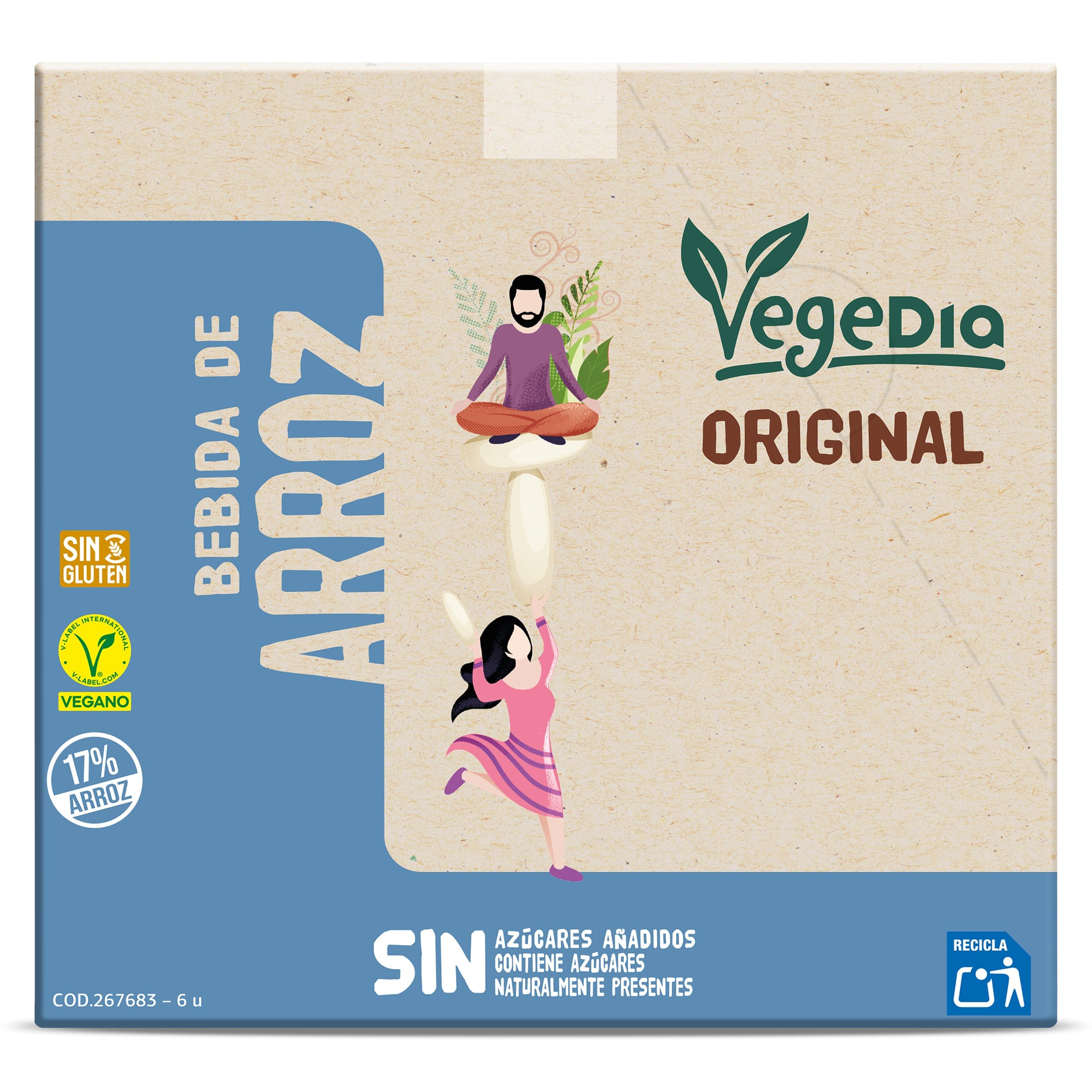 Bebida de arroz Dia Vegedia pack 6 x 1 L