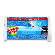 Estropajo no raya fresh Scotch brite bolsa 3 unidades