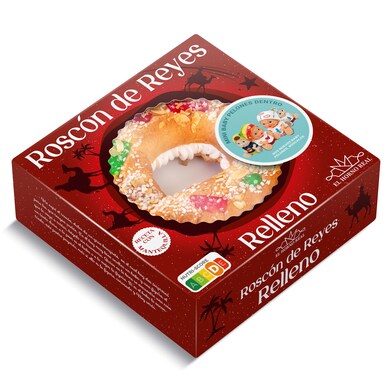 Roscón de Reyes relleno El Horno Real Dia caja 550 g-0 Roscón de Reyes relleno El Horno Real Dia caja 550 g-0