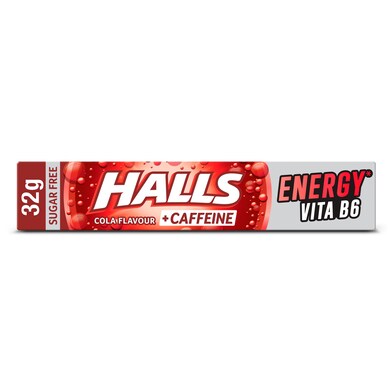 Caramelos sabor cola con cafeína energy Halls 32 g-0