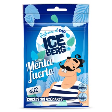 Chicles sabor menta fuerte sin azúcar Iceberg de Dia bolsa 44.8 g-0