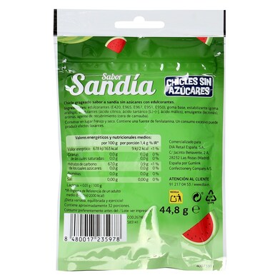 Chicles sabor sandía sin azúcar ICEBERG BOLSA 44.8 GR-1 Chicles sabor sandía sin azúcar ICEBERG BOLSA 44.8 GR-1