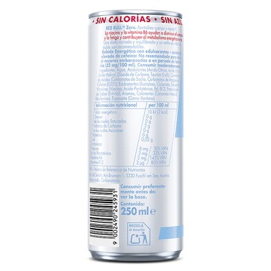 Bebida energética zero Red bull lata 250 ml-1