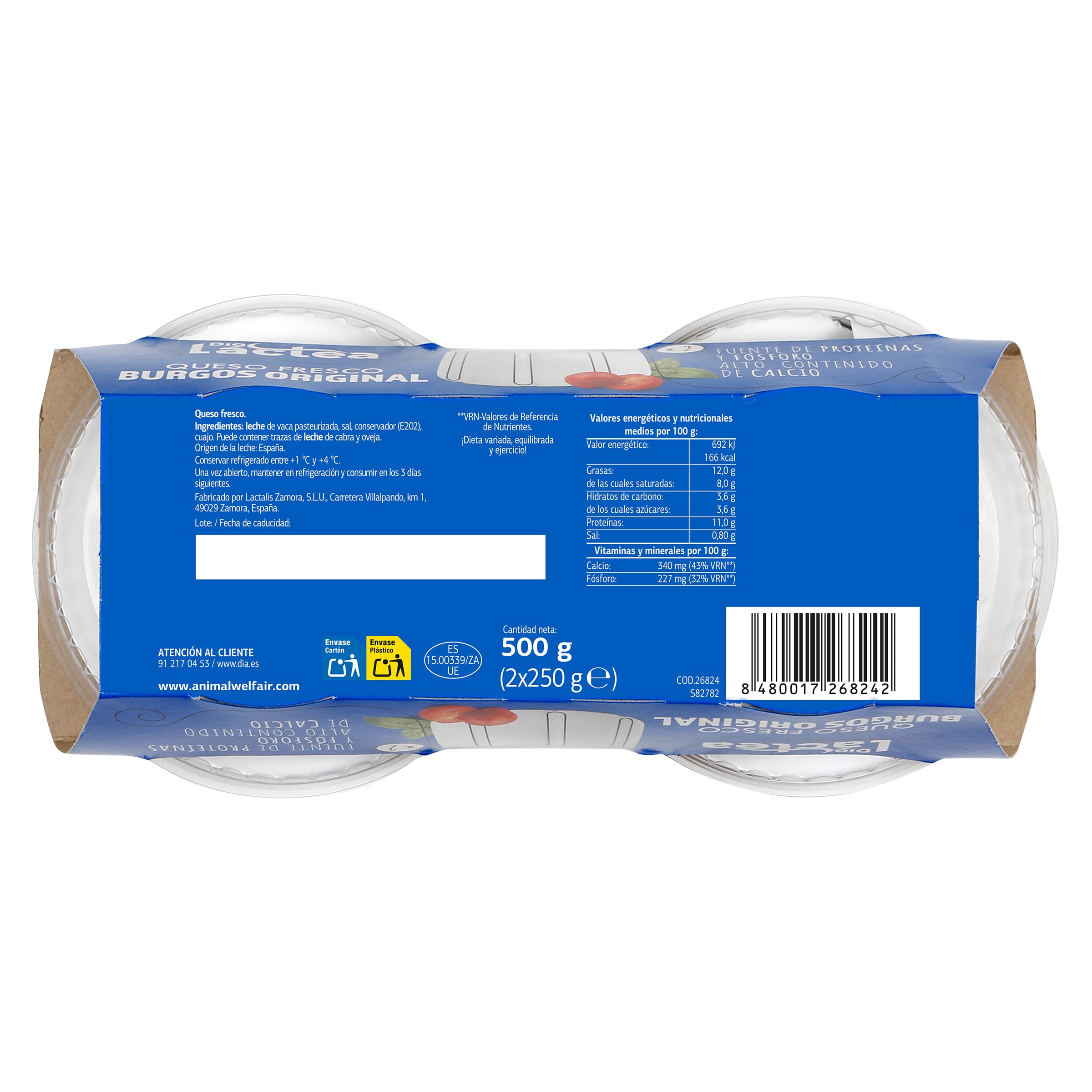 Queso fresco natural Dia Láctea 2 x 250 g