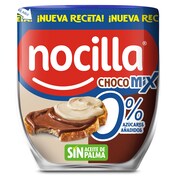 Crema de cacao y leche de avellanas dúo 0% azúcares añadidos Nocilla bote 180 g