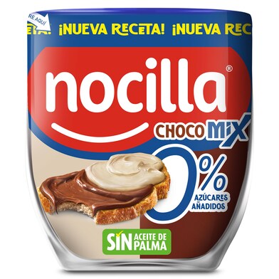 Crema de cacao y leche de avellanas dúo 0% azúcares añadidos Nocilla bote 180 g-0