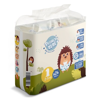 Pañales 2-5 kgs talla 1 Planeta Bebé de Dia bolsa 24 unidades-0 Pañales 2-5 kgs talla 1 Planeta Bebé de Dia bolsa 24 unidades-0