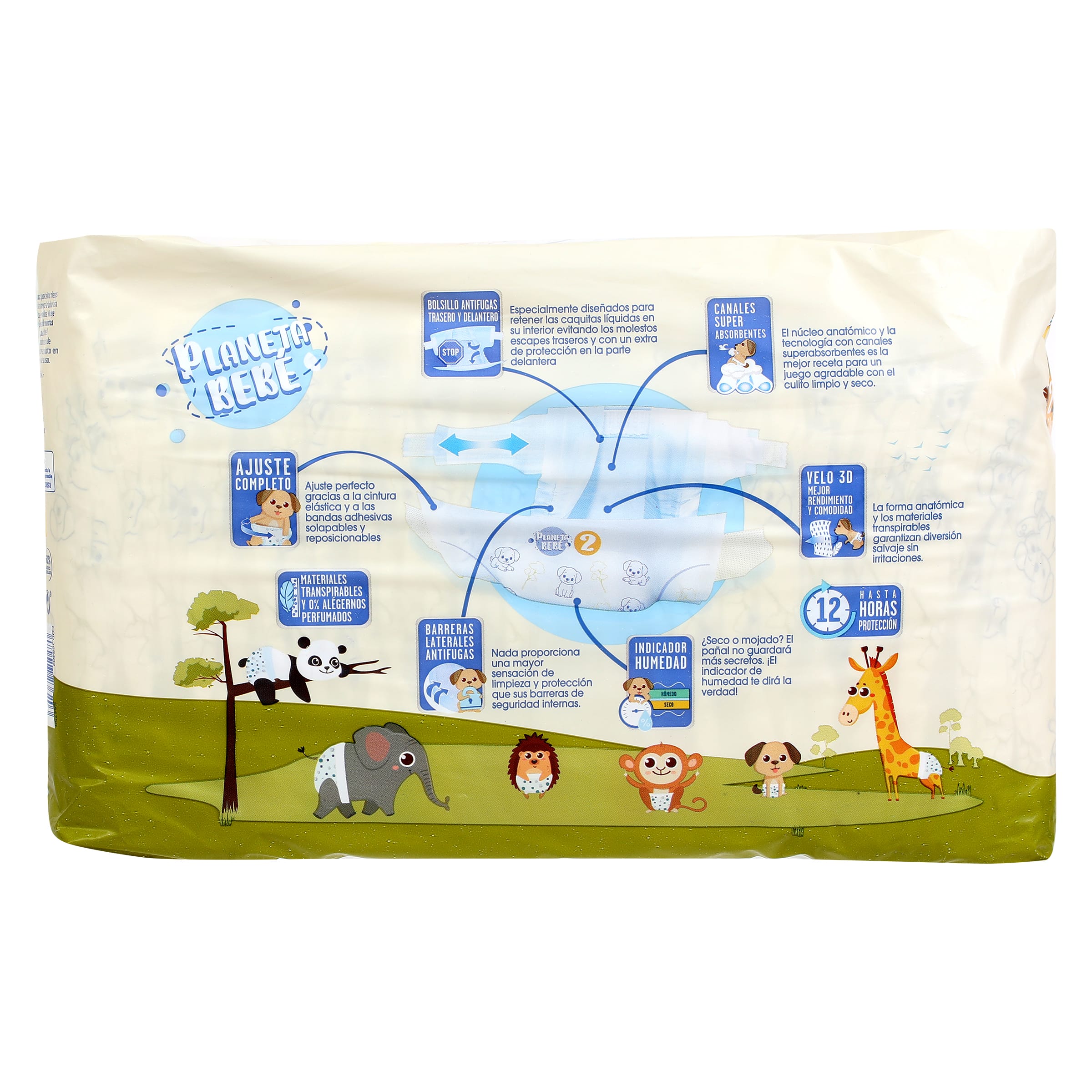 Pañales 3-6 kg talla 2 Dia Planeta Bebé 40 unidades