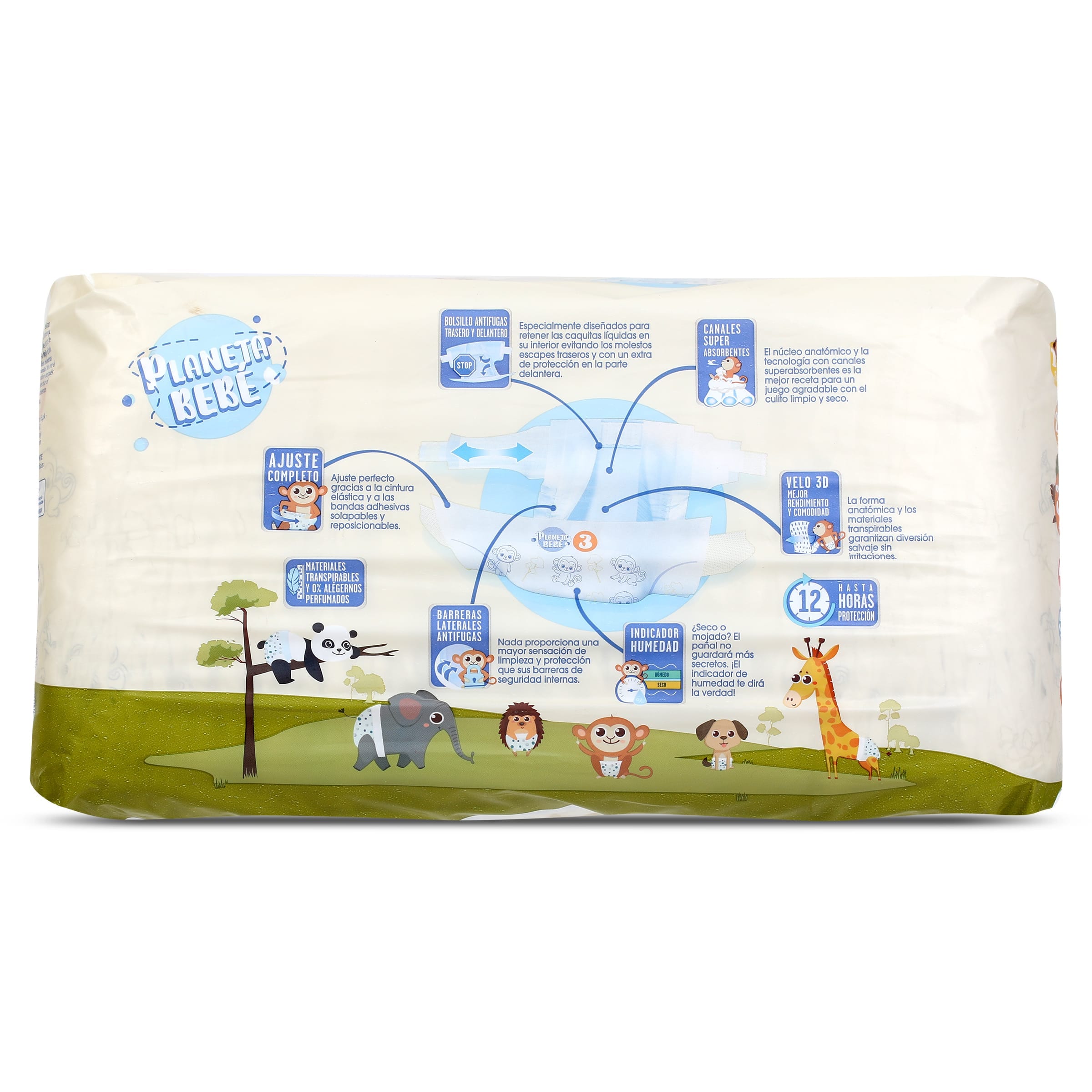 Pañales 4-9 kg talla 3 Dia Planeta Bebé 50 unidades
