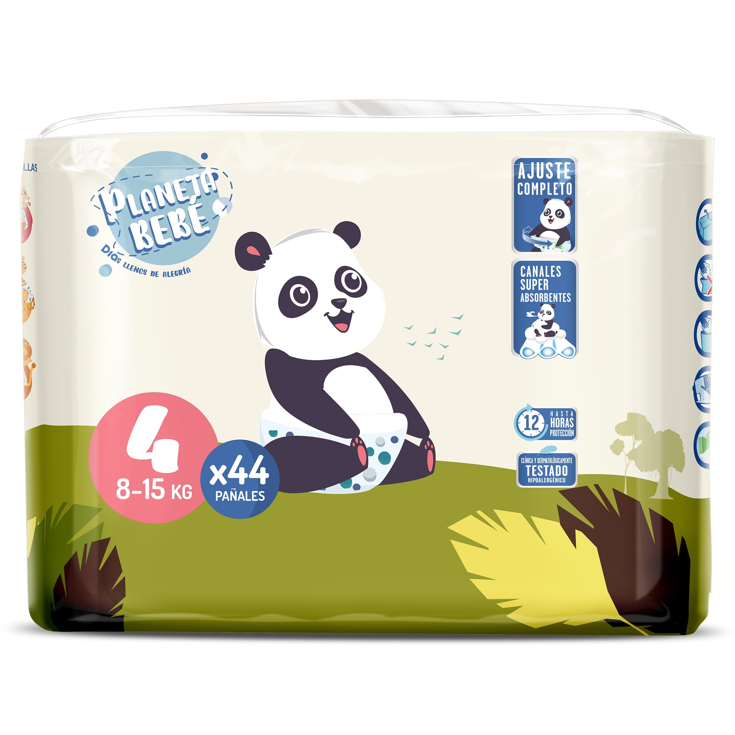 Pañales 8-15 kg talla 4 Dia Planeta Bebé 44 unidades