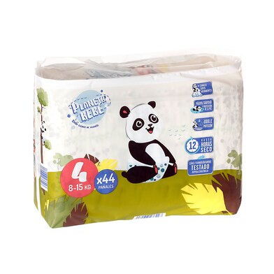 Pañales 8-15 kgs talla 4 Planeta Bebé bolsa 44 unidades - Supermercados DIA