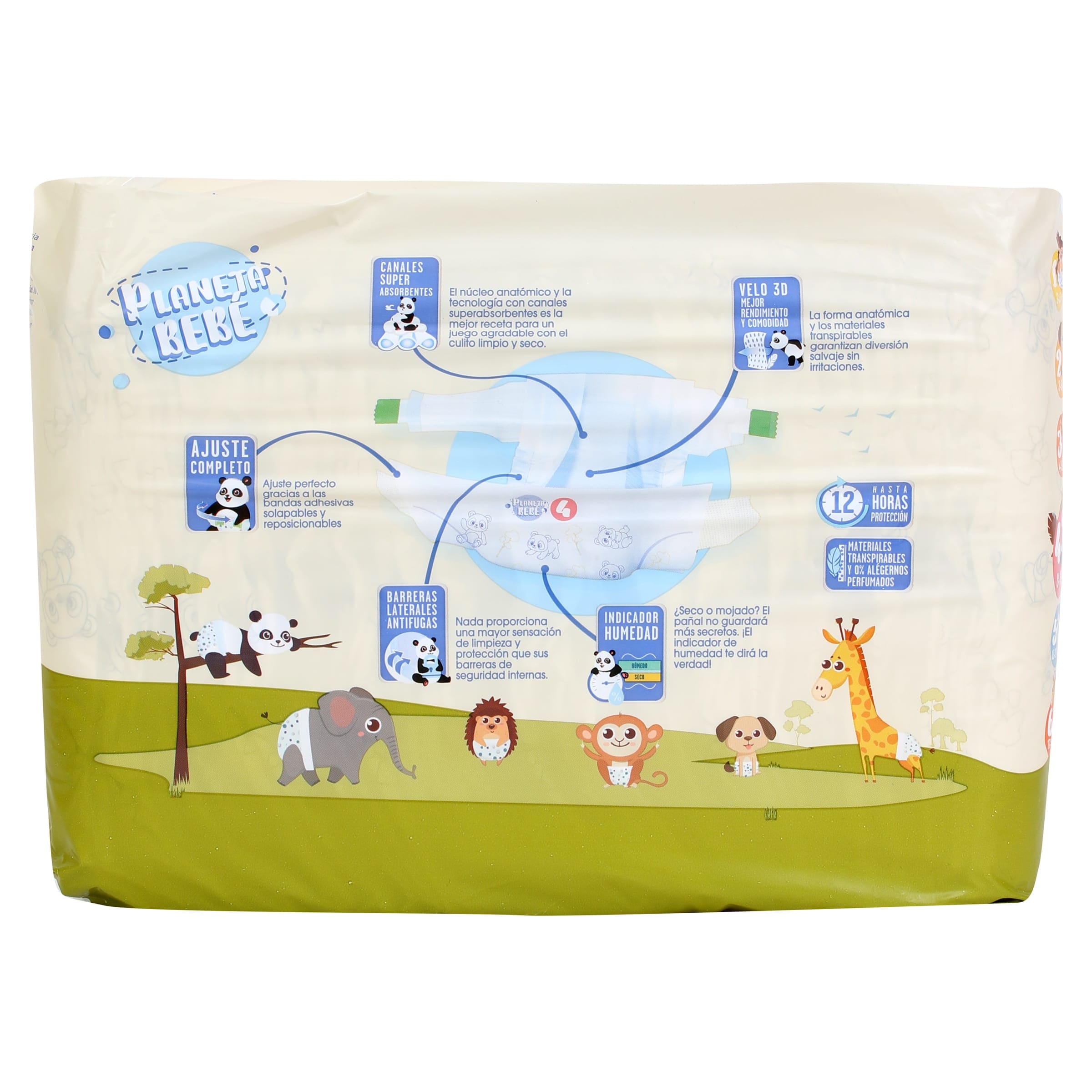 Pañales 8-15 kg talla 4 Dia Planeta Bebé 44 unidades