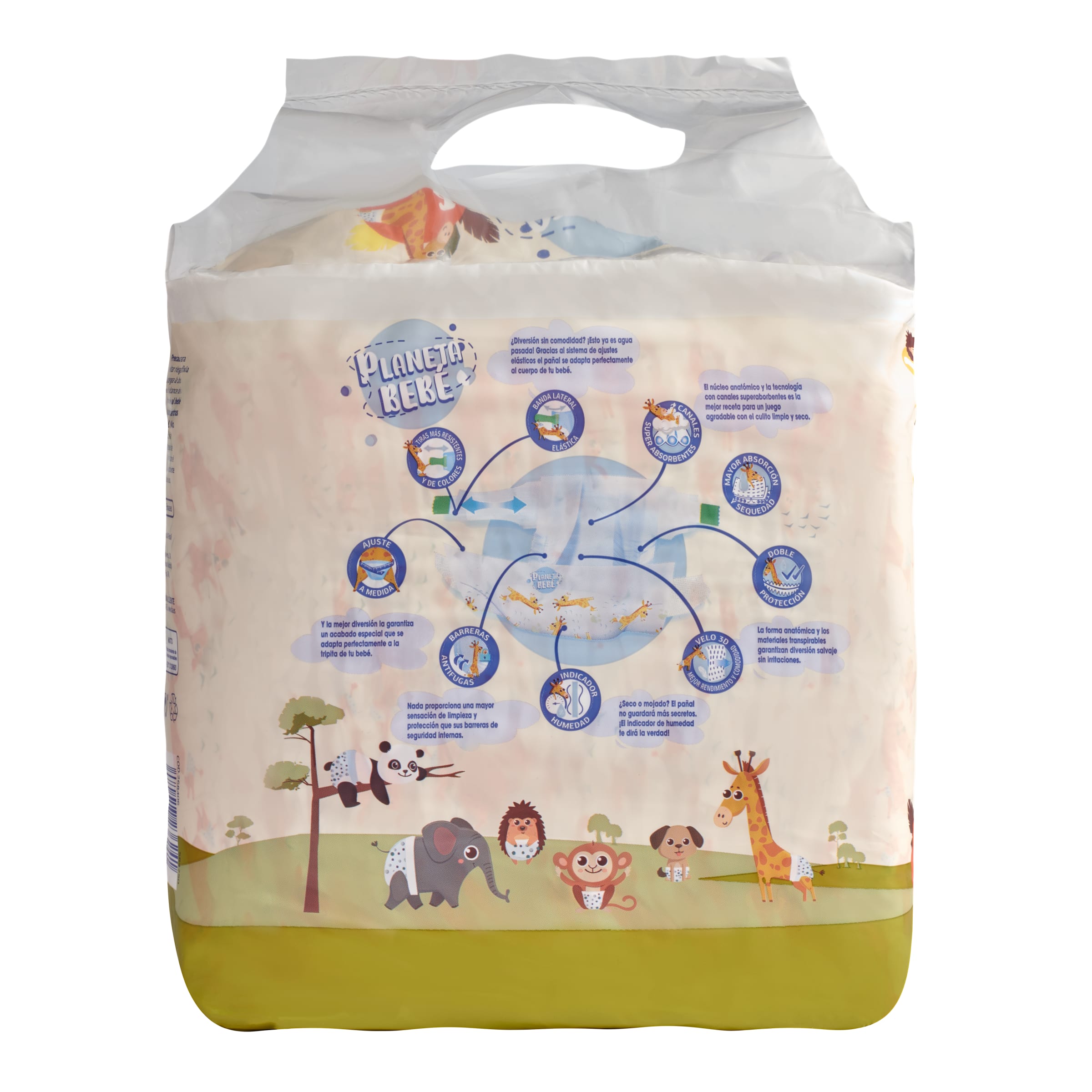 Pañales 17-28 kg talla 6 Dia Planeta Bebé 28 unidades