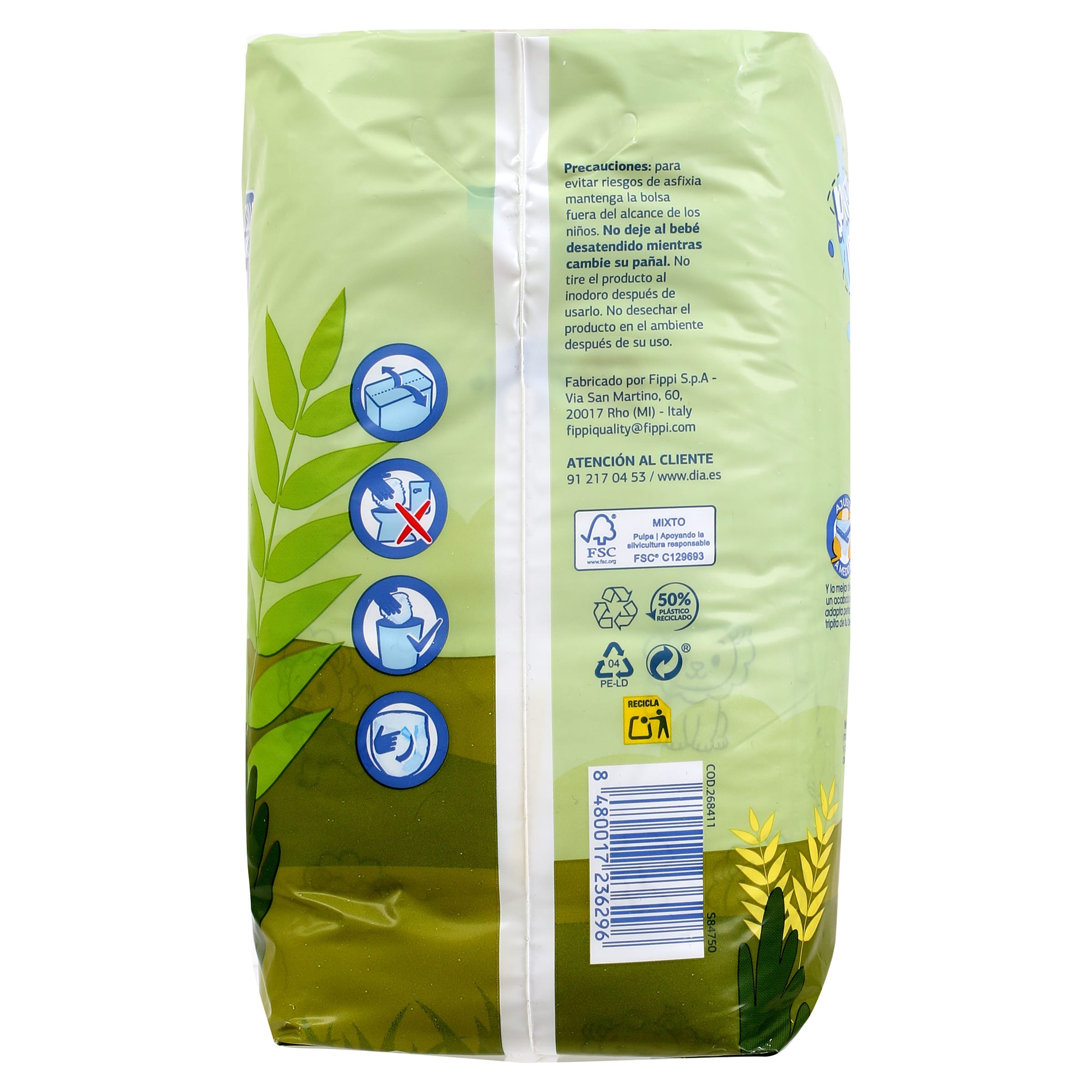 Pañales 15-25 kg talla XL Dia Planeta Bebé 18 unidades