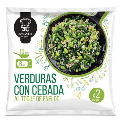 Verduras con cebada al toque de eneldo Al Punto Dia bolsa 400 g-0 Verduras con cebada al toque de eneldo Al Punto Dia bolsa 400 g-0