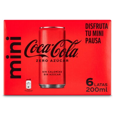 Refresco de cola zero azúcar Coca-Cola lata 6 x 20 cl-1