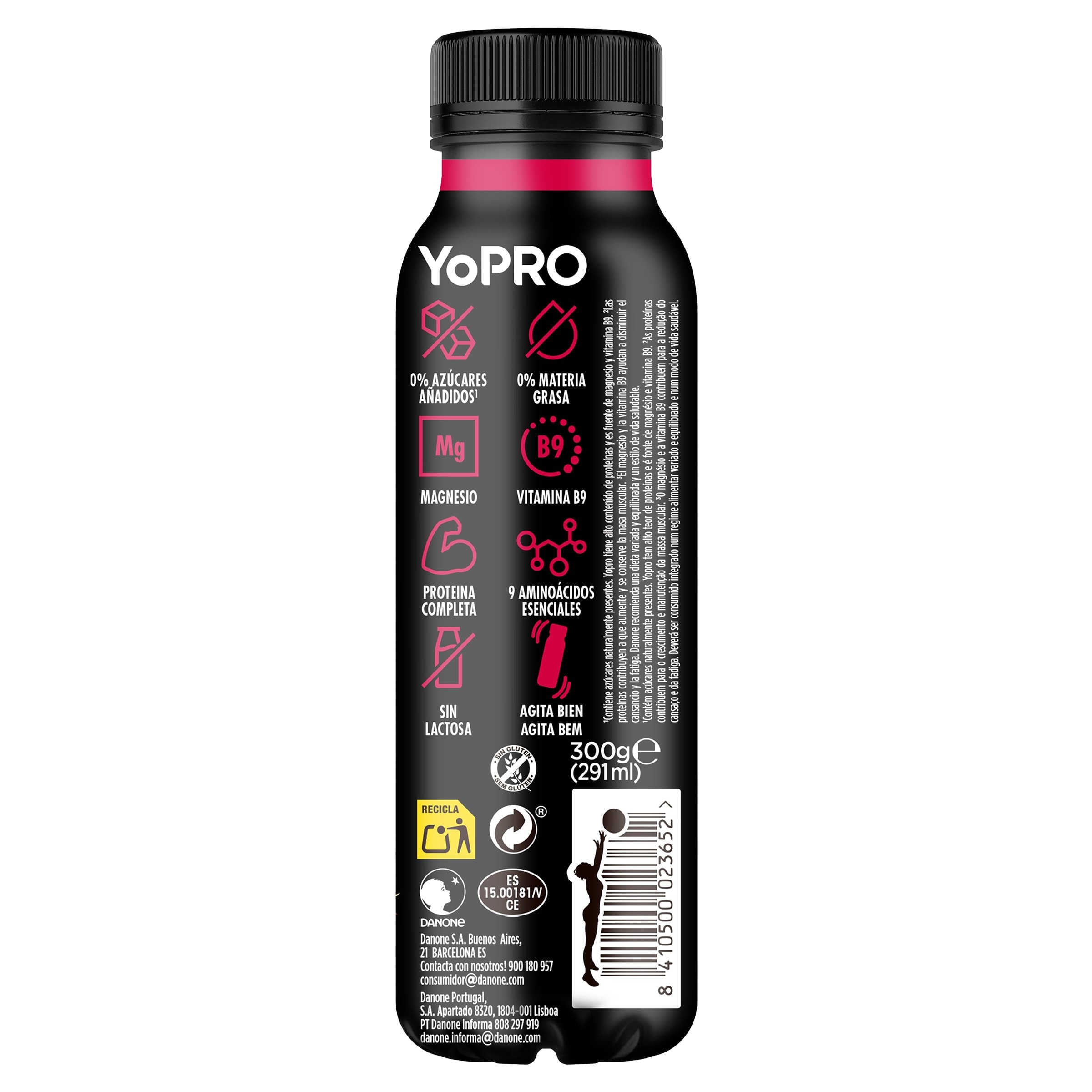 Bebida con proteínas sabor fresa Yopro 300 g