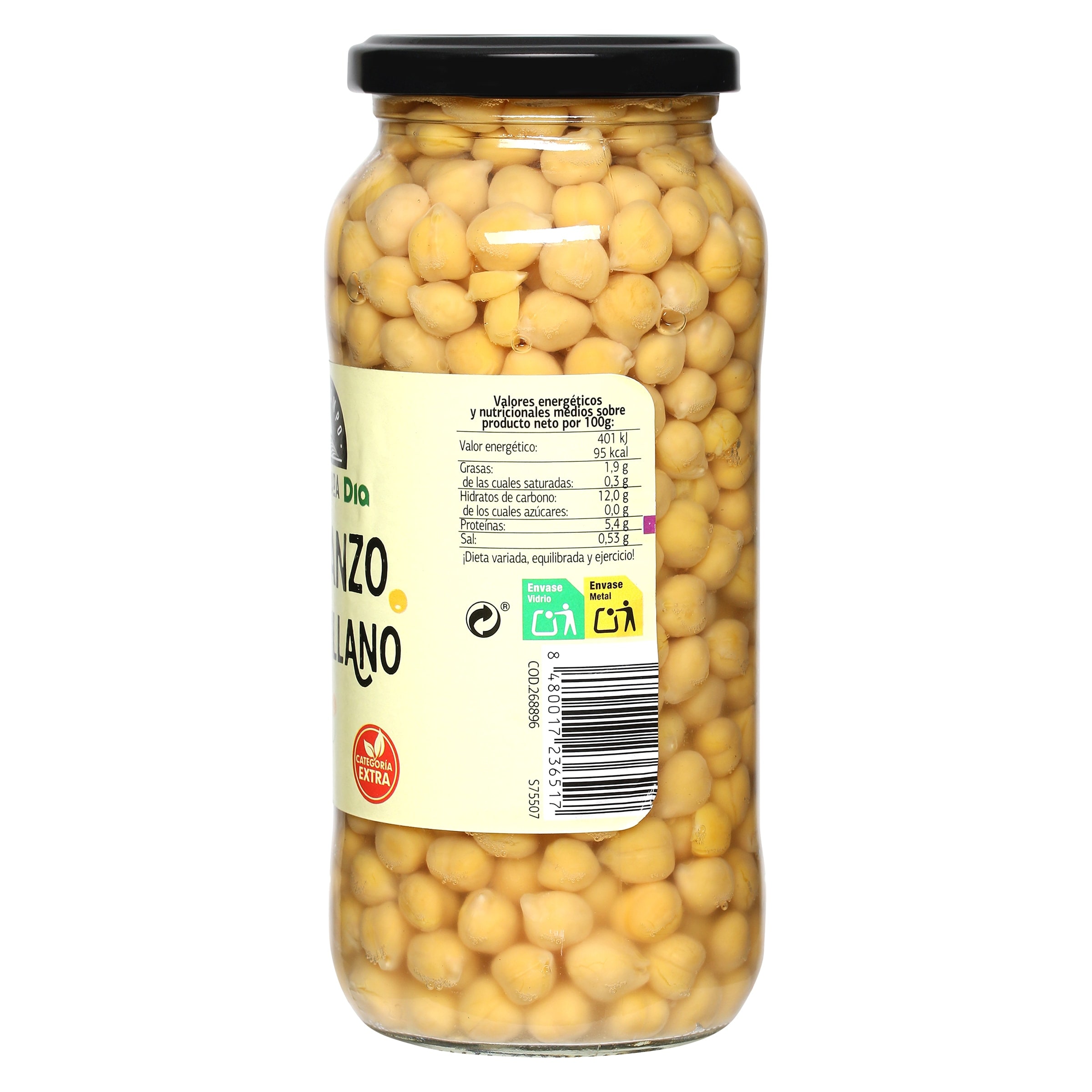 Garbanzos cocidos pedrosillanos Dia Vegecampo 400 g
