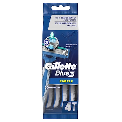 Maquinilla de afeitar desechable Gillette Blue II bolsa 4 unidades-0