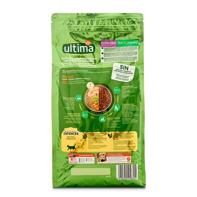 Alimento para gatos esterilizados y tracto urinario con pollo Ultima bolsa 1.5 Kg-1 Alimento para gatos esterilizados y tracto urinario con pollo Ultima bolsa 1.5 Kg-1