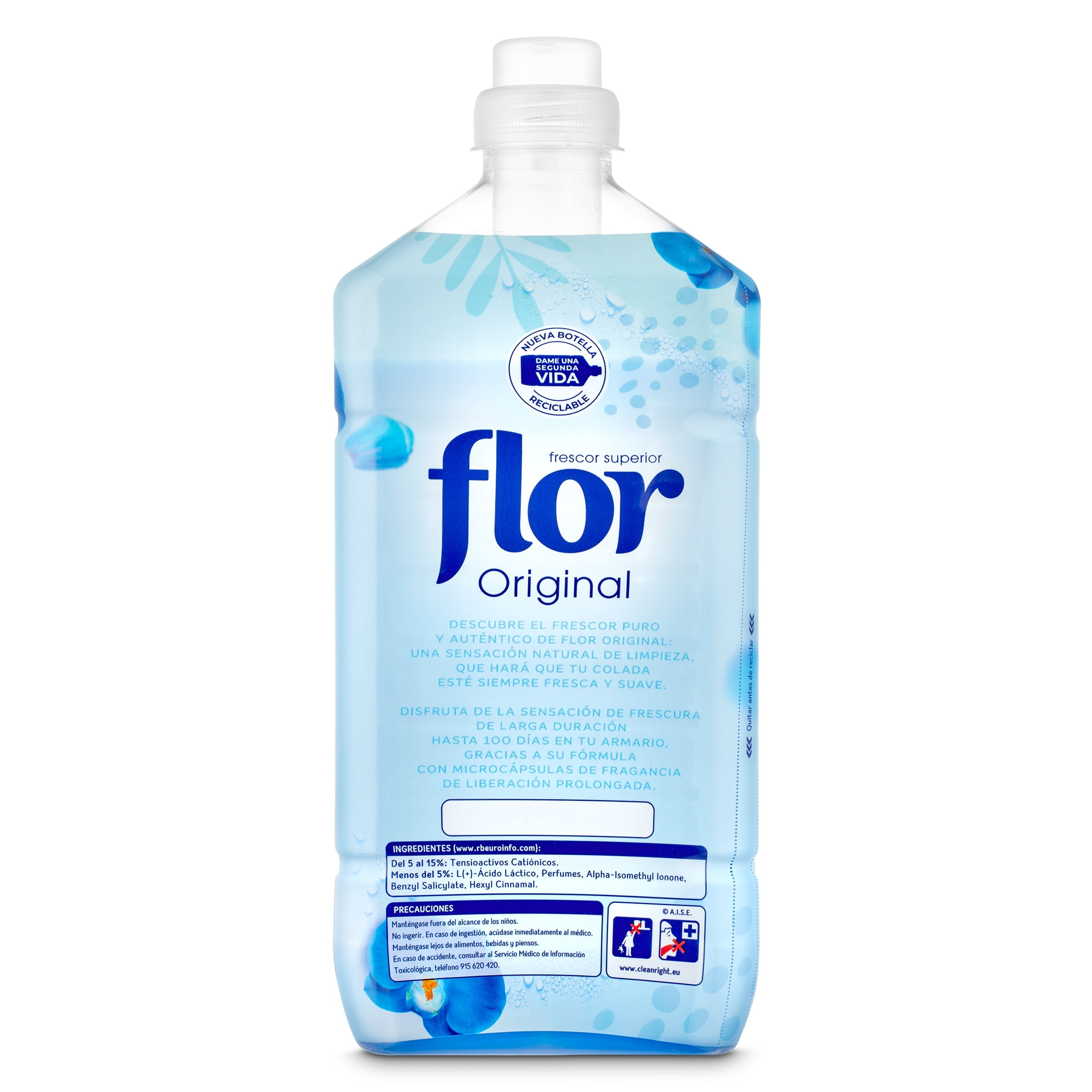 Suavizante azul Flor 63 lavados